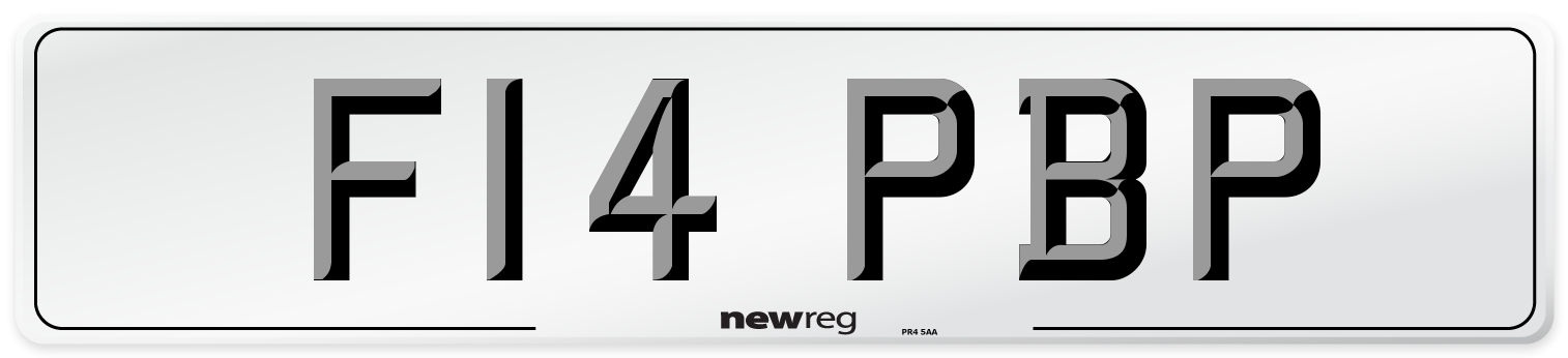 F14 PBP Number Plate from New Reg